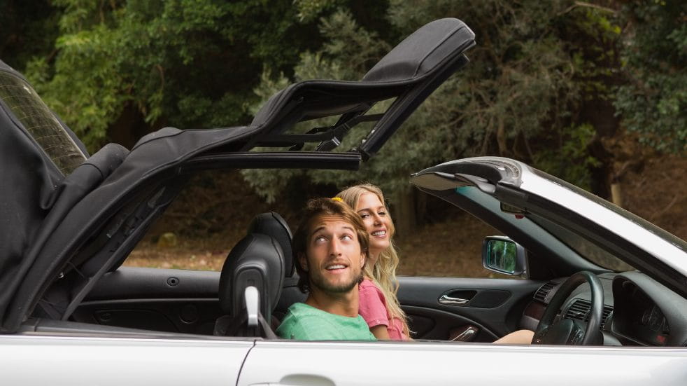 Should you buy a convertible car couple in convertible car roof going down
